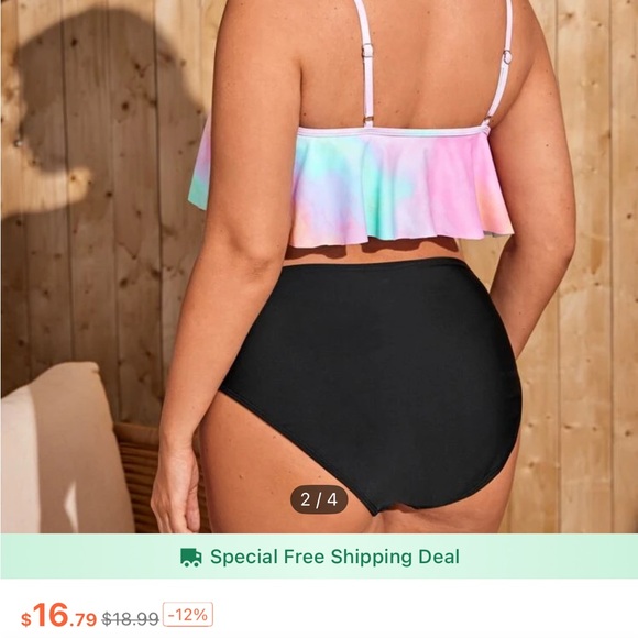 SHEIN Multicolor Ruffle Bikini Set - Picture 5 of 6